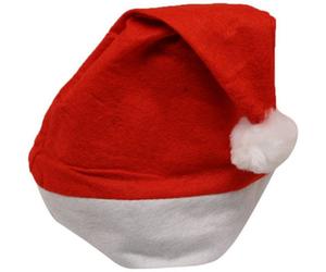 Shatchi 10Pcs Christmas Felt Hat Santa Costume Xmas Fancy Dress Fun Party Accessories , Red/white