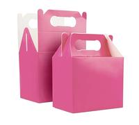 SHATCHI 10Pcs Light Pink Party Food Lunch Boxes Takeaway Containers 14x12x10 cm - Meal Treat, Candy, Cookie, Toys, Cake Packing for Kids Birthday, Wedding, Catering Events, Picnics Party Bags