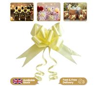 Shatchi 10pcs Light Yellow 50mm/5cm Pull Bows Gift Wrap & Hampers Shatchi Yellow