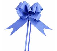 SHATCHI Large 30mm/3cm Ribbon Pull Bows for Party Wall, Gift Wraps, Christmas Trees, Wedding, Birthday Hampers Decoration Florist, Navy Blue, 10pcs