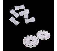 Shatchi 10pcs Round & 10pcs Square Glowsticks - Bracelets Connectors Accessories in White Shatchi White