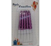 SHATCHI 10pcs Spiral Candles for Birthday Wedding Anniversary Dinner Party Cake Topper Table Decorations, Red