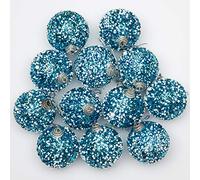 SHATCHI 12 x Christmas Tree Hanging Baubles Soft Foam Glittered Decorated Shatterproof Pendant Ornaments Xmas Tree Table Decorations