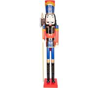 Shatchi 120cm Wooden Nutcrackers Figures Christmas Ornament in Red Shatchi Red
