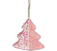 Baby Pink Christmas Tree Hanging Decorations - Festive Decorative Ornaments Fairy Tale Themed Xmas Tree Pendant 12cm
