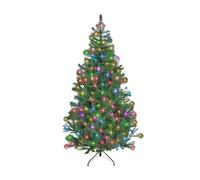 SHATCHI 12ft/3.6m Pre-Lit Artificial Christmas Tree Alaskan Pine Green 2800 Tips-640 Multicolour LEDs Metal Stand Xmas Home Decorations, 360cm