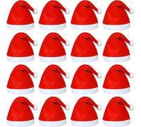 Shatchi 12pcs Christmas Felt Hat Santa Costume Xmas Fancy Dress Fun Party Accessories Wholesale Bulk Buy, Red, One Size