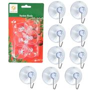 SHATCHI 12Pcs Heavy Duty Suction Hooks - 43mm, Multi-Purpose Reusable Suction Hooks for Kitchen, Bathroom, Office, Christmas Decorations, Signs, Mirrors, Walls