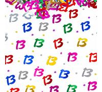 Shatchi 13Th Birthday Confetti Multicolour 1 Pack X 14 Grams Birthday Decoration Foil Metallic 1 Pack