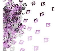Shatchi 13Th Birthday Confetti Pink & Silver 1 Pack X 14 Grams Birthday Decoration Foil Metallic 1 Pack