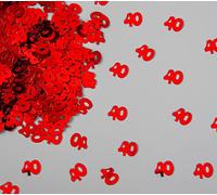 SHATCHI 14gm 40th Red Happy Birthday Party Glitz Table Confetti Sprinkles Decorations