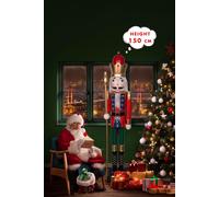Shatchi 150cm Wooden Nutcrackers Figures Christmas Ornament in Red Shatchi Red