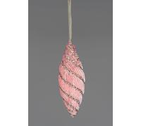 Shatchi 15cm Nut Shape Bauble Baby Pink - Christmas Hanging Decoration Shatchi Pink