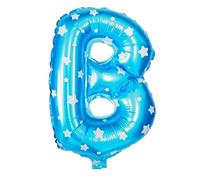 Shatchi - 16" Blue Letter B Balloons Party Inflatable Bunting Personalised Banner Decorations Gifts Birthday Christening Wedding