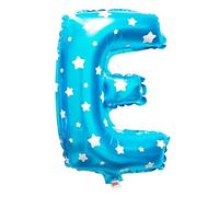 Shatchi - 16" Blue Letter E Balloons Party Inflatable Bunting Personalised Banner Decorations Gifts Birthday Christening Wedding