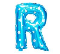 Shatchi - 16" Blue Letter R Balloons Party Inflatable Bunting Personalised Banner Decorations Gifts Birthday Christening Wedding