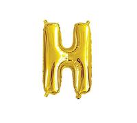 SHATCHI 16" Gold Letter H Air Filled Foil Balloons Party Banner Decorations Gifts Self Inflating