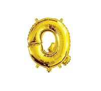 SHATCHI 16" Gold Letter Q Air Filled Foil Balloons Party Banner Decorations Gifts Self Inflating