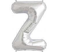 SHATCHI 16" Letters Numbers Foil Balloons Air Filled Self Inflating Birthday Anniversary Wedding Party Banner Decorations, Silver