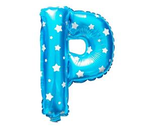 SHATCHI 16" Letters Numbers Foil Balloons Air Filled Self Inflating Birthday Anniversary Wedding Party Banner Decorations, Blue