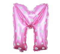 Shatchi - 16" Pink Letter M Balloons Party Inflatable Bunting Personalised Banner Decorations Gifts Birthday Christening Wedding