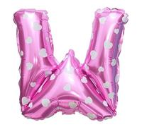 16" Pink Letter W Foil Balloons Air Filled Self Inflating Birthday Anniversary Wedding Party Banner Decorations