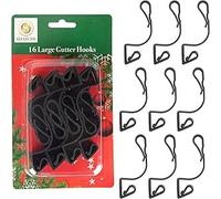 Shatchi 16Pcs Large Gutter Hooks - Blend Seamlessly for Outdoor Use in Black | Size: 1 Pack Shatchi Black 1 Pack