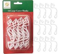 Shatchi 16Pcs Large Gutter Hooks - Blend Seamlessly for Outdoor Use in Clear | Size: 1 Pack Shatchi Clear 1 Pack
