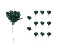 Shatchi 17Cm Glitter Eucalyptus With Maple Leaf Pick Dark Green 12Pcs