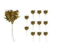 Shatchi 17Cm Glitter Eucalyptus With Maple Leaf Pick Gold 12Pcs