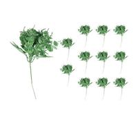 Shatchi 17Cm Glitter Eucalyptus With Maple Leaf Pick Mint Green 12Pcs