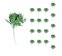 Shatchi 17Cm Glitter Eucalyptus With Maple Leaf Pick Mint Green 18Pcs