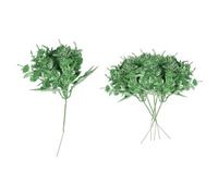 Shatchi 17Cm Glitter Eucalyptus With Maple Leaf Pick Mint Green 6Pcs