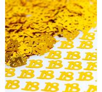 Shatchi 18Th Birthday Confetti Gold 4 Pack X 14 Grams Birthday Decoration Foil Metallic 4 Pack