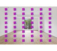 Shatchi 18Th Glitz Pink Anniversary Birthday Metallic Hanging String Shiny Foil Wall Decorations Pack Of 6