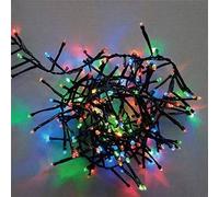 SHATCHI 1920 Christmas Tree Cluster Lights Multifunction 8 Light Modes, Timer Green Cable Indoor/Outdoor Low Voltage Holiday Home Decorations, Multicolour