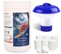 Shatchi 1Kg Chlorine Tablets Slow Release With Floating Dispenser For All Hot Tubs, Swimming Pool