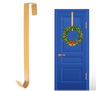 SHATCHI 1Pc Christmas Wreath Door Hanger - 38cm Metal Front Door Wreath Holder Over Door Hook for Christmas Home Office Wall Wedding Hanging Decorations Wreaths