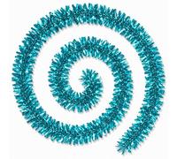 Shatchi 2 X 2M Aqua Blue Chunky Tinsel - Chunky Christmas Tinsel Garland - Tree, Mantelpiece And Party Decoration - Festive Home Décor