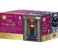 200LEDs Multifunction Timer String Fairy Lights 20M Indoor/Outdoor Decorations Shatchi White One Size