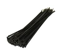 Shatchi 200 Pcs Black Nylon Cable Ties - 100mm, 200mm, 300mm Sizes | Size: 3.8m Shatchi Black 3.8m