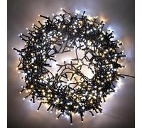 SHATCHI 2000LEDs Christmas Tree Compact Cluster Fairy Lights Multifunction 8 Light Modes, Timer Green Cable Indoor/Outdoor Low Voltage Holiday Home Decorations