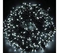 SHATCHI 2000LEDs Christmas Tree Fairy String Lights 200m Lit - Multifunction 8 Light Modes, Timer, Memory, Indoor/Outdoor Low Voltage Waterproof Home Decorations, Cool White