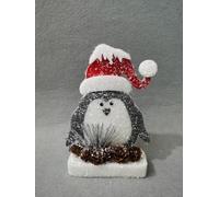 Shatchi 20cm Red Penguin Christmas Tabletop Figures Glitter Foam Showpiece Decorations Shatchi Red