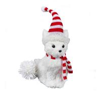Shatchi 20cm Arctic Fox - Decorative Free Standing Figurine in White Shatchi White