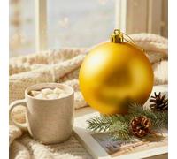 Shatchi 20Cm Dark Gold Mat Christmas Bauble - Premium Bauble & Home Décor Ornament