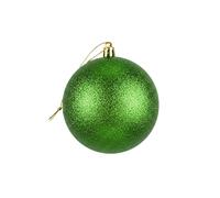 20cm Large Dark Green Bauble PVC Shatterproof Glitter Finish Christmas Balls Ornament - Festive Xmas Tree Hanging Decorations, Round Ornament for Holiday Home Decor