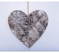Shatchi 20Cm Heart Shape Birch Bark Wooden Christmas Wall Hanging Decoration