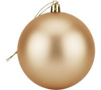Shatchi 20cm Mat Christmas Bauble - Premium Bauble & Home Décor Ornament in Beige | Size: 20 cm Shatchi Beige 20 cm