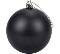 20cm Large Black Bauble PVC Shatterproof Matt Finish Christmas Balls Ornament - Festive Xmas Tree Hanging Decorations, Round Ornament for Holiday Home Decor